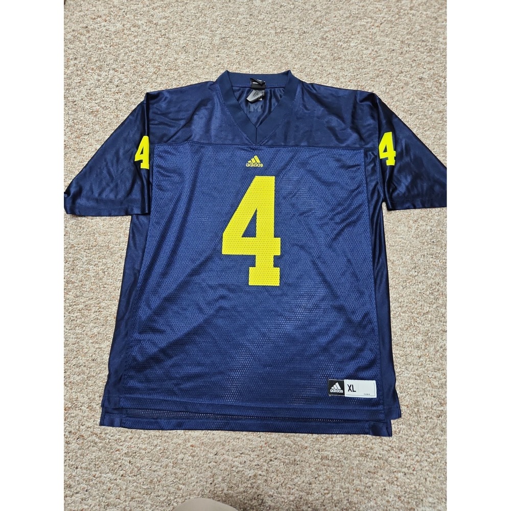 Adidas 2011 Michigan Wolverines 4 Football Jersey XL Navy Mesh NCAA Mens